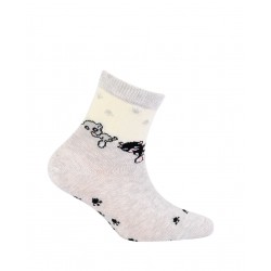 Chaussettes couleur gris -...